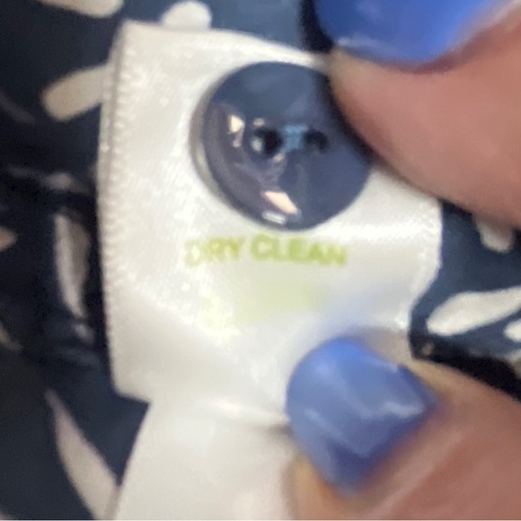 Garnet Hill Navy and White Silk Popover Blouse Size 12 - Picture 10 of 10